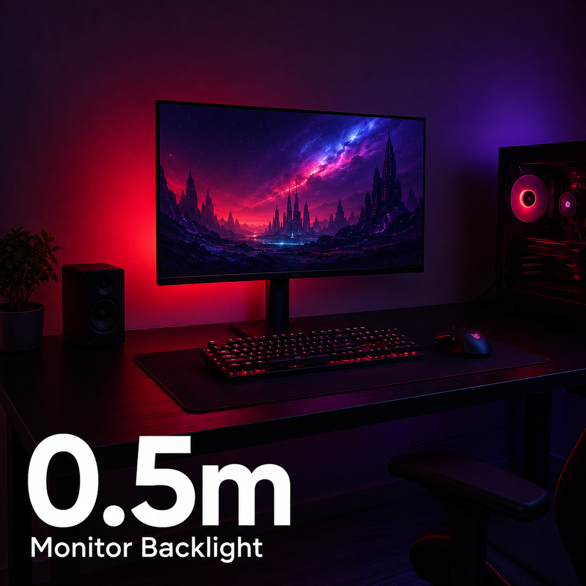 RGB Gaming Setup LED Strip Lights – App & Remote Control